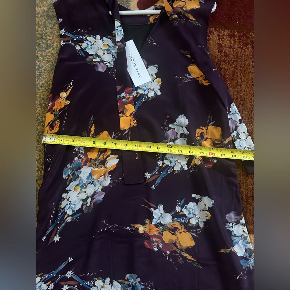 Size small floral Amour Vert NWT mini dress - Picture 4 of 7